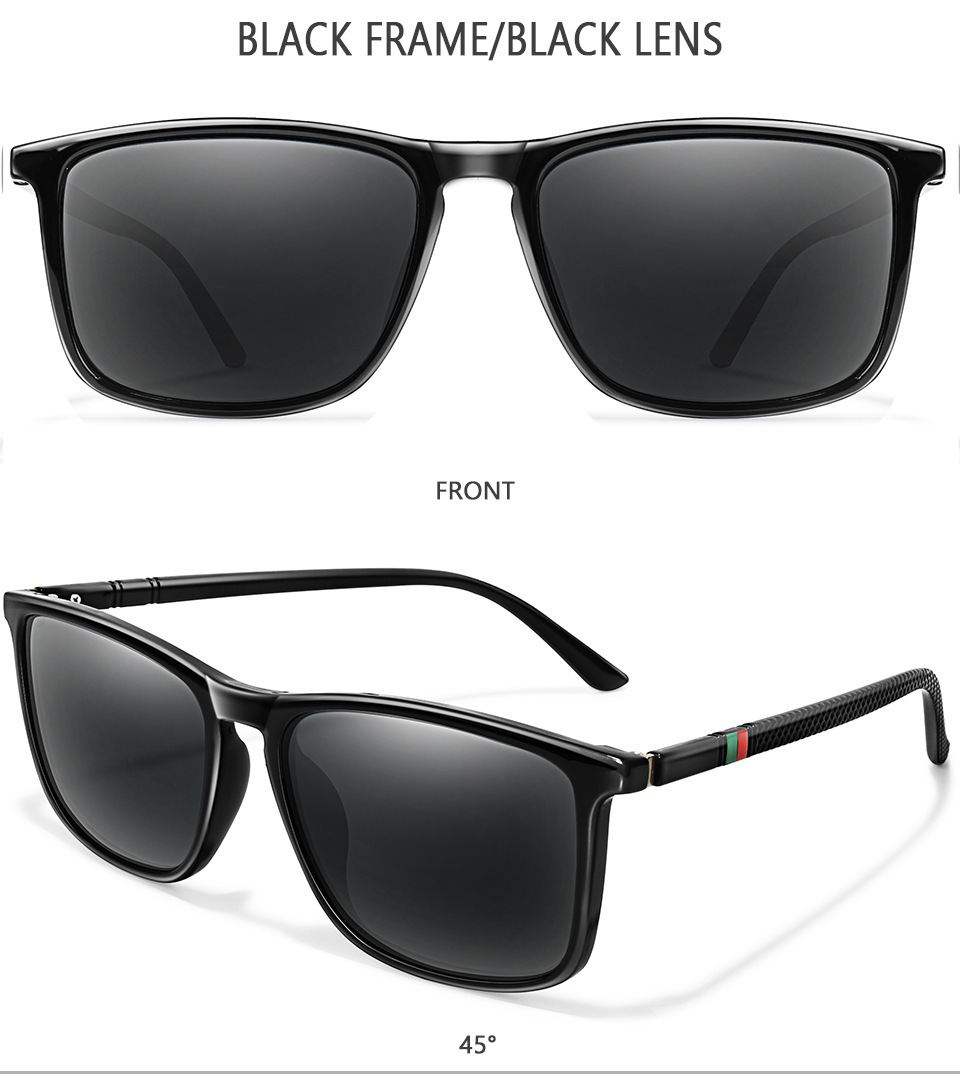 60g Weight Full Frame Glasses Structure Sunglasses Classification PC, UV400 Protection Lens Material Square Glasses Style Travel, Daily Occasion Geometric Pattern Men's Gender Simple Style Style Simple Style Geometric PC UV400 Protection Square Full Frame Men's Sunglasses 2