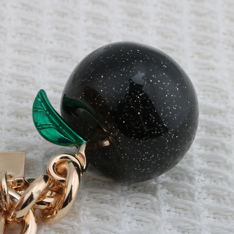 Apple, keychain, fashionable pendant, creative accessory, car keys, simple and elegant design