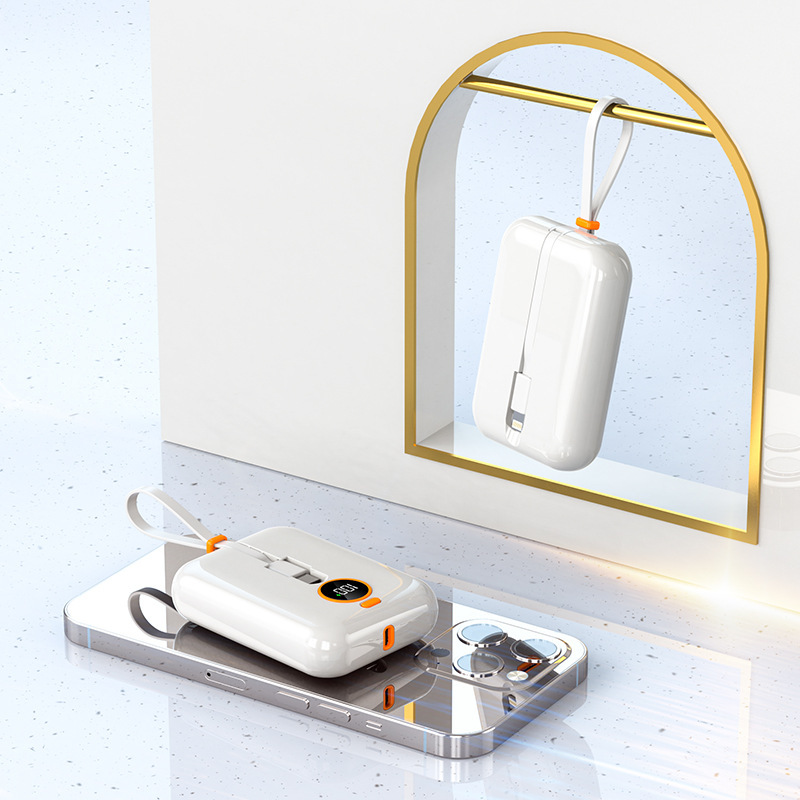 120W急速充電、内蔵ケーブル付きモバイルバッテリー、20000mAh超大容量、ギフト、ロゴ印刷可能、急速充電|undefined