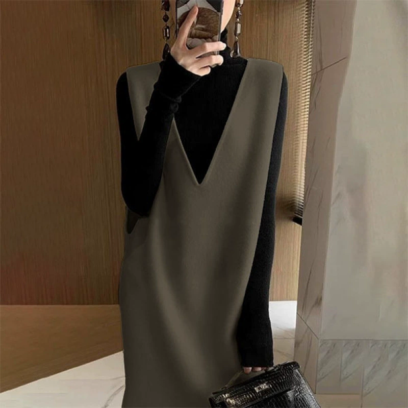 Осенний и зимний пуловодный жилет без рукавов