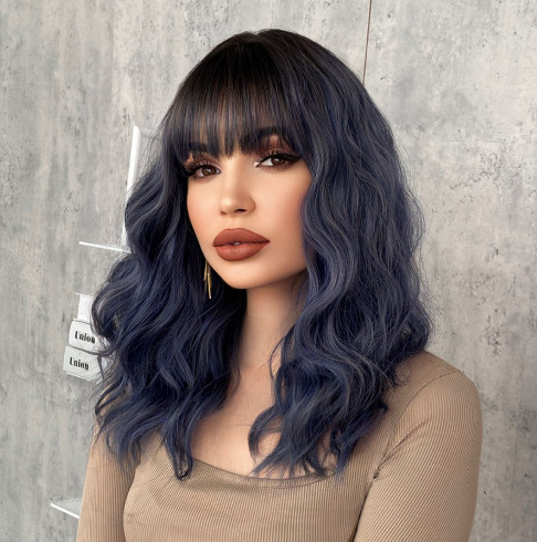 Nueva peluca de cabello rizado, belleza de moda europea y americana, cabello rizado largo