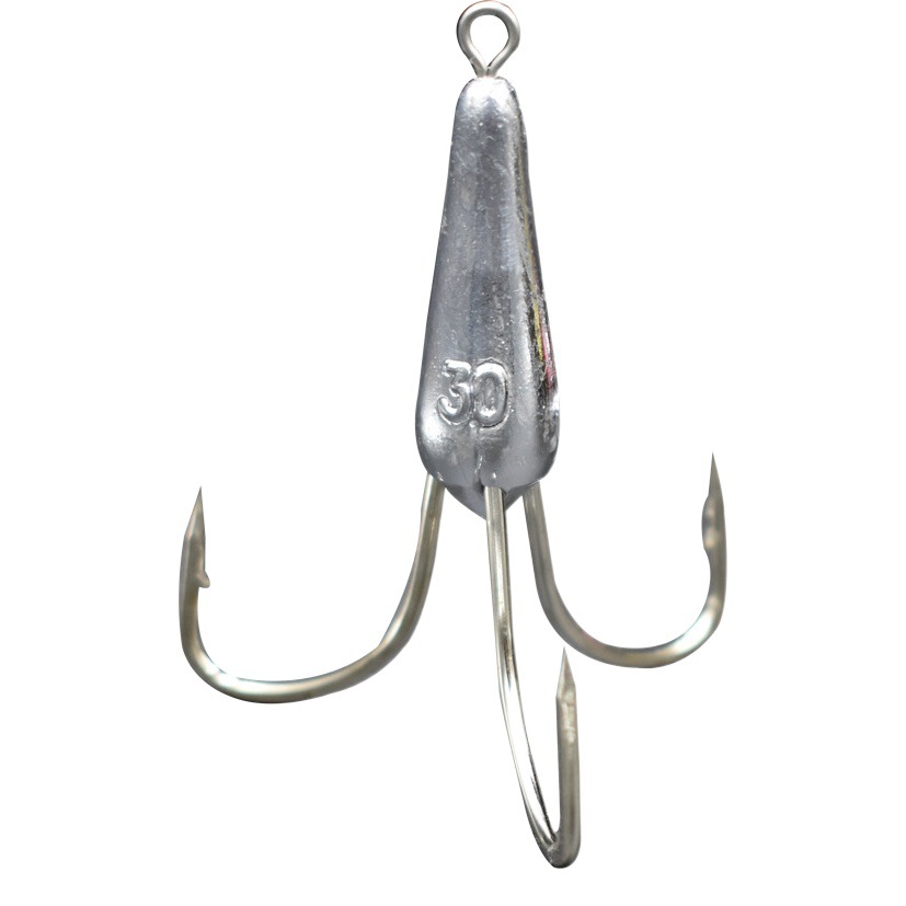 Fengjiu Anchor Hook, Three-Claw Hook, Large Water Drop Lead Spear Hook, Grass Carp and Silver Carp Hook, Fish Hook, Anchor Hook Shape