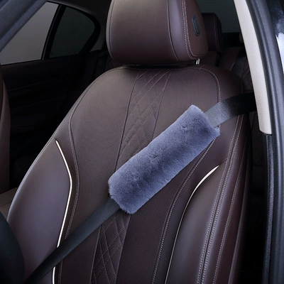 Imitation Rex rabbit fur shoulder protective cover car safety belt shoulder protective cover cross-border foreign trade domestic trade thickened Plush Backpack shoulder strap cover