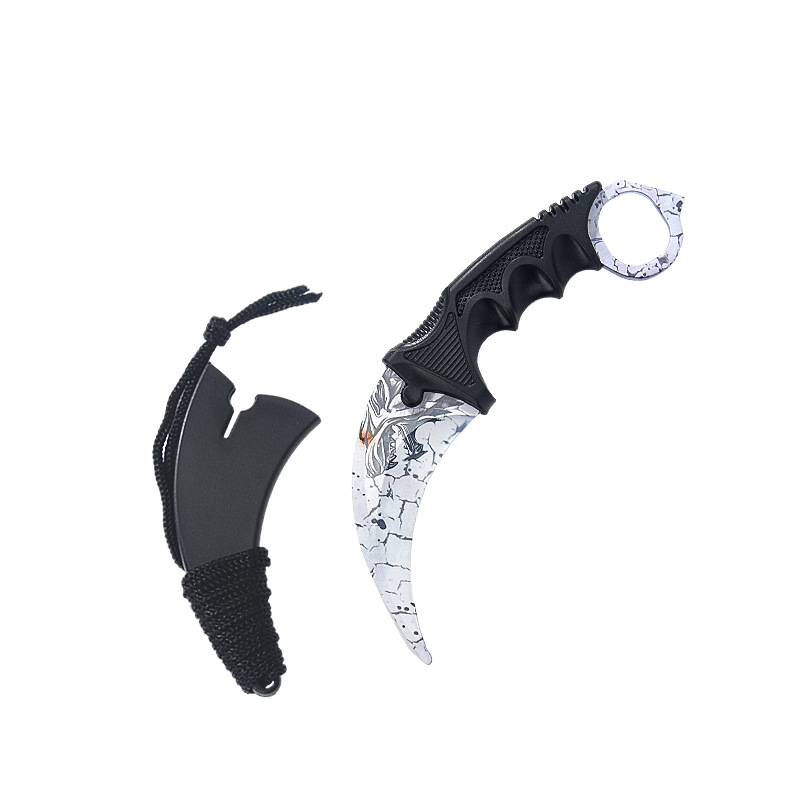 León blanco + cuerda cuchillo cubierta