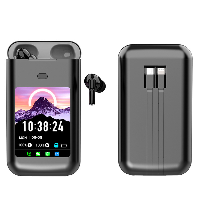 クロスボーダー新 SE-two モバイル電源カラースクリーンタッチインイヤースクリーンノイズリダクション透明 Bluetooth ヘッドセット|undefined