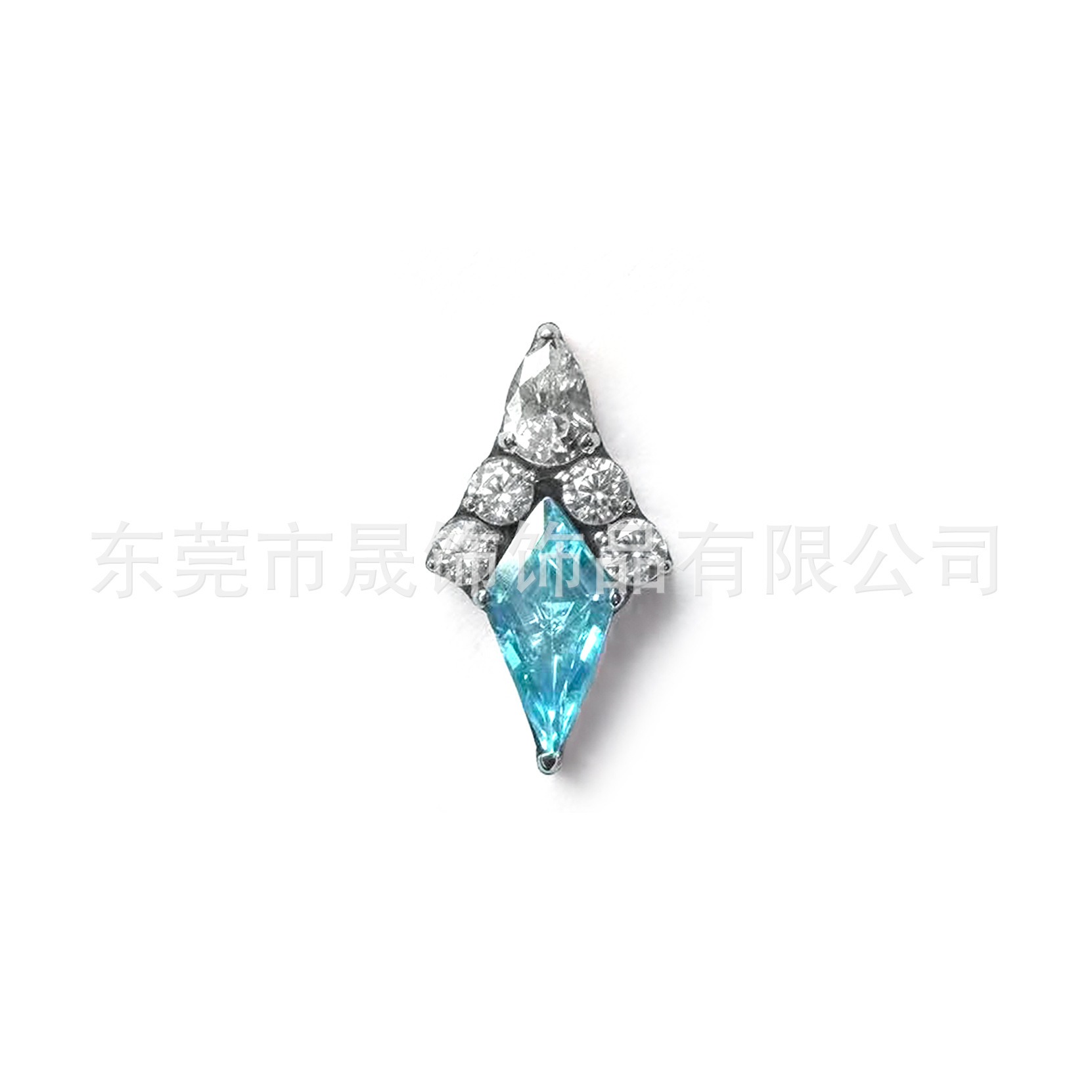 F136 Titanium Alloy 风筝菱 Ear Stud Studded 5A Cubic Zirconia Helix Cartilage Stud G23 Titanium Internal Thread Piercing Jewelry