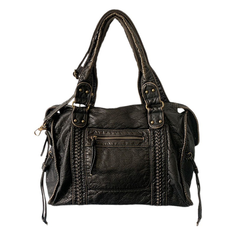 Amazon transfronterizo popular retro bolso de la motocicleta de las mujeres de gran capacidad bolsa especial bolso de las mujeres europeas y americanas del Milenio chica caliente axilas