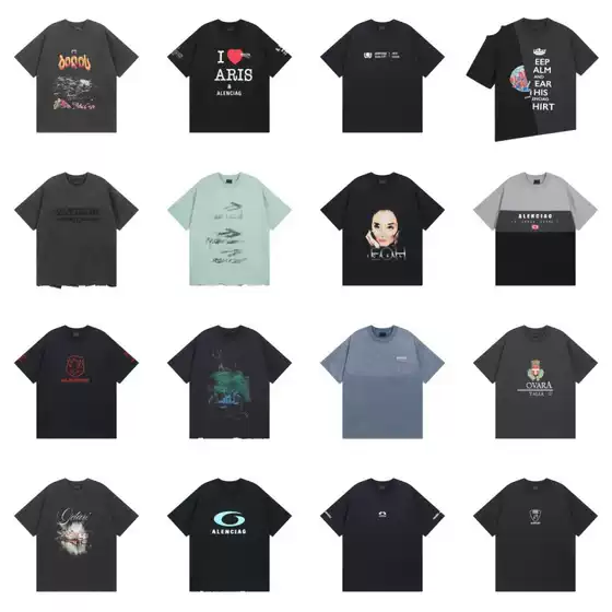 Paris T-Shirt High-End Version 2025 New Series Luxury Trendy B Brand Short-Sleeve T-Shirt Unisex Loose Fit