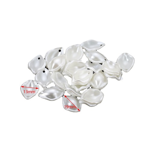 ABS imitation pearl tori plastic perforated rose shape bow flower petals diy handmade clothing accessories