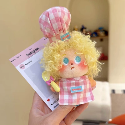 Plush Doll Pendant with — Pluş açarlıqlar - pink-baked-yellow-explosion-pendant