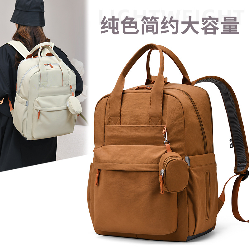 Anti-Shedding Buckle Shoulder Newborn Bag, Wet and Dry Mother and Baby Bag, Travel Style Mommy Bag with Computer Pocket