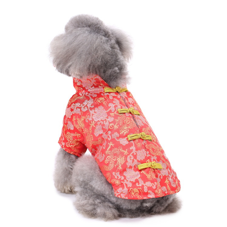 Pet Clothes Festive Dog And Cat New Year Outfits Tang Suit For Spring Autumn Warm Thick Cotton Coat For Pets_voghion.com
