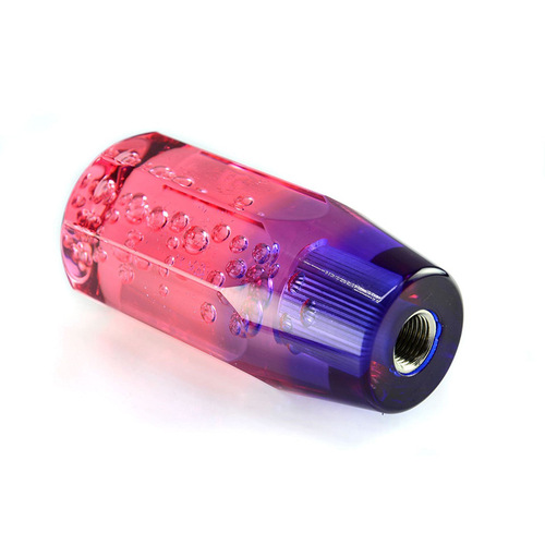 Car modification octagonal dual-color shift knob with crystal ball and light wave stick head dual color 100mm