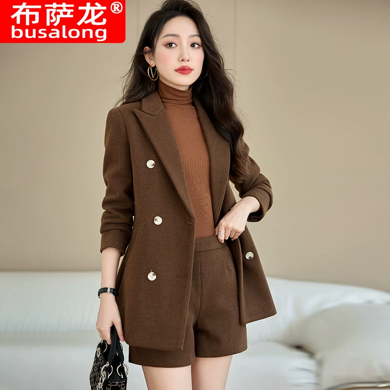 2024 новый стиль busalong busalong женский длинный рукав профессиональный костюм шорты костюмный комбинезон женский 6682