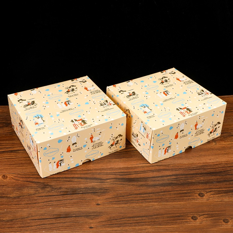 打包盒点心甜品西点甜点蛋卷包装盒可印logo食品包装盒