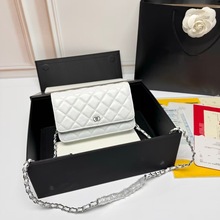 小香风woc发财包菱格链条包女2025新款百搭时尚单肩斜挎包小方包