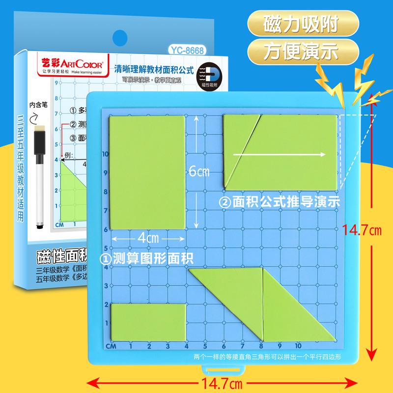 Magnetic Teaching Aids for Calculating the Area of Polygons and the Perimeter of Parallelograms for Third, Fourth, and Fifth Graders in Elementary School Mathematics Magnetic Teaching Aids for Calculating the Area of Polygons and the Perimeter of Parallelograms for Third, Fourth, and Fifth Graders in Elementary School Mathematics