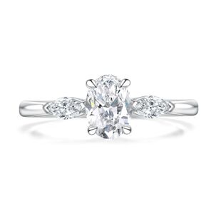 Design Sense 18K Gold Wedding Ring 0.67 Carat Cultivated Diamond Au750 Ring Empty Support Genuine K Gold Ring Fashion