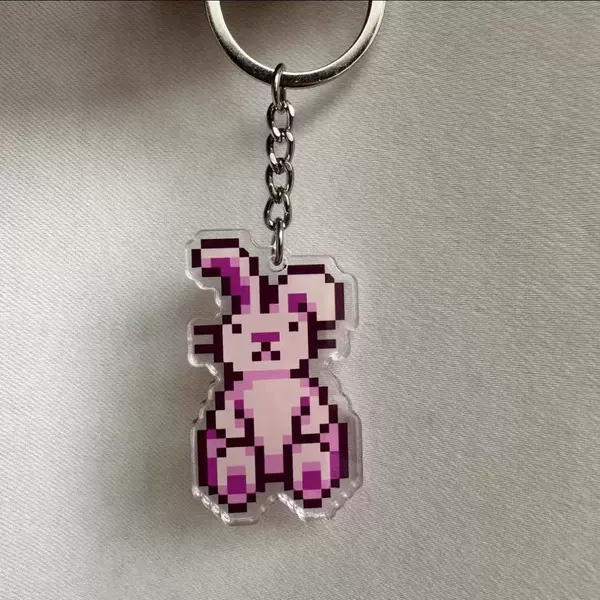 Stardew Valley Keychain-Pink Plush
