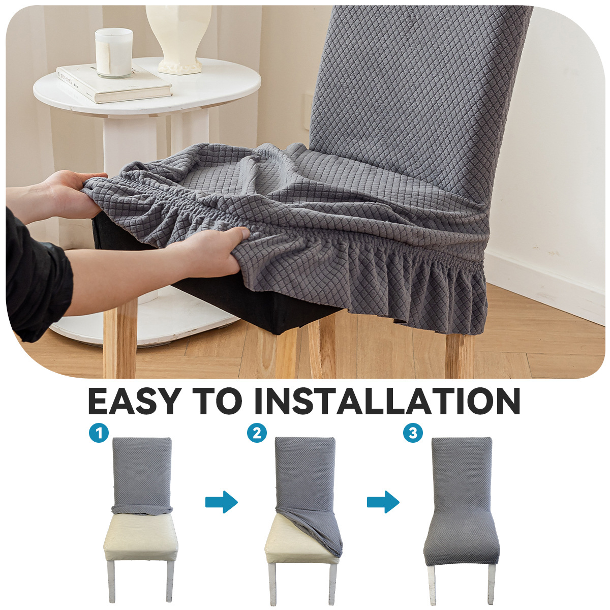 Funda para silla elástica especial transfronteriza Four Seasons Funda para silla de comedor jacquard general Funda para silla antideslizante y resistente al desgaste para el hogar al por mayor