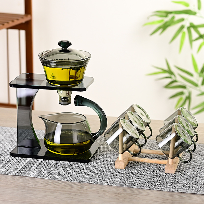 Heart-to - heart impresión hervidor de té semiautomático set tetera de vidrio set kung fu tetera de té tipo magnetismo set completo