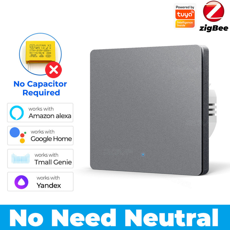 Zigbee Tuya スマートホーム壁キーボタンリモートコントロールスイッチライトアプリ音声タイミング制御スイッチ|undefined