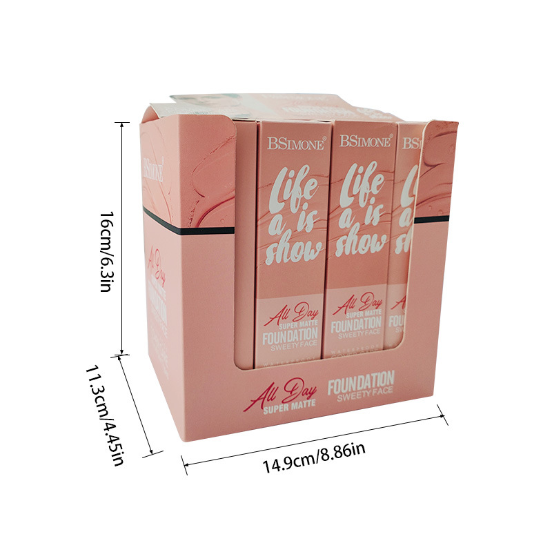 Exclusión transfronteriza, base líquida impermeable, a prueba de sudor, duradera y sin maquillaje, hidratante, piel seca, corrector en polvo, base líquida