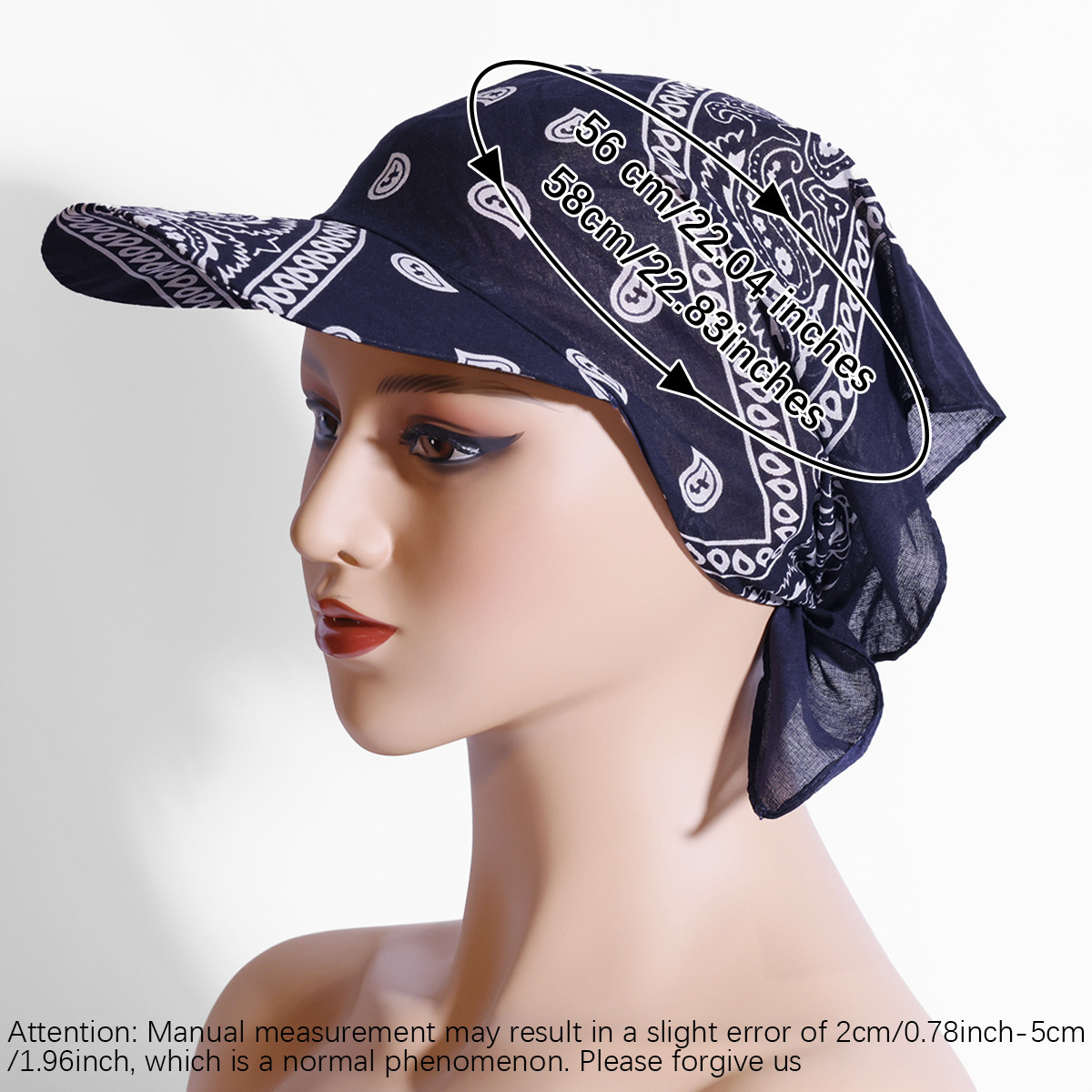 Ladies new spring and summer sun protection hat cashew flower lightweight baseball hat cotton amoeba headscarf hat_viptrois.com