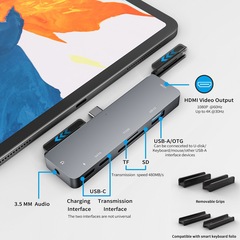 Ipad pro usb3.1多機能拡張ドックtype-c変換hdmi 7 in 1 hubハブを適用