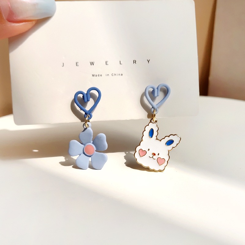 Mode Lapin Alliage Fleurs Clips D'oreille Boucles D'oreilles 1 Paire display picture 4