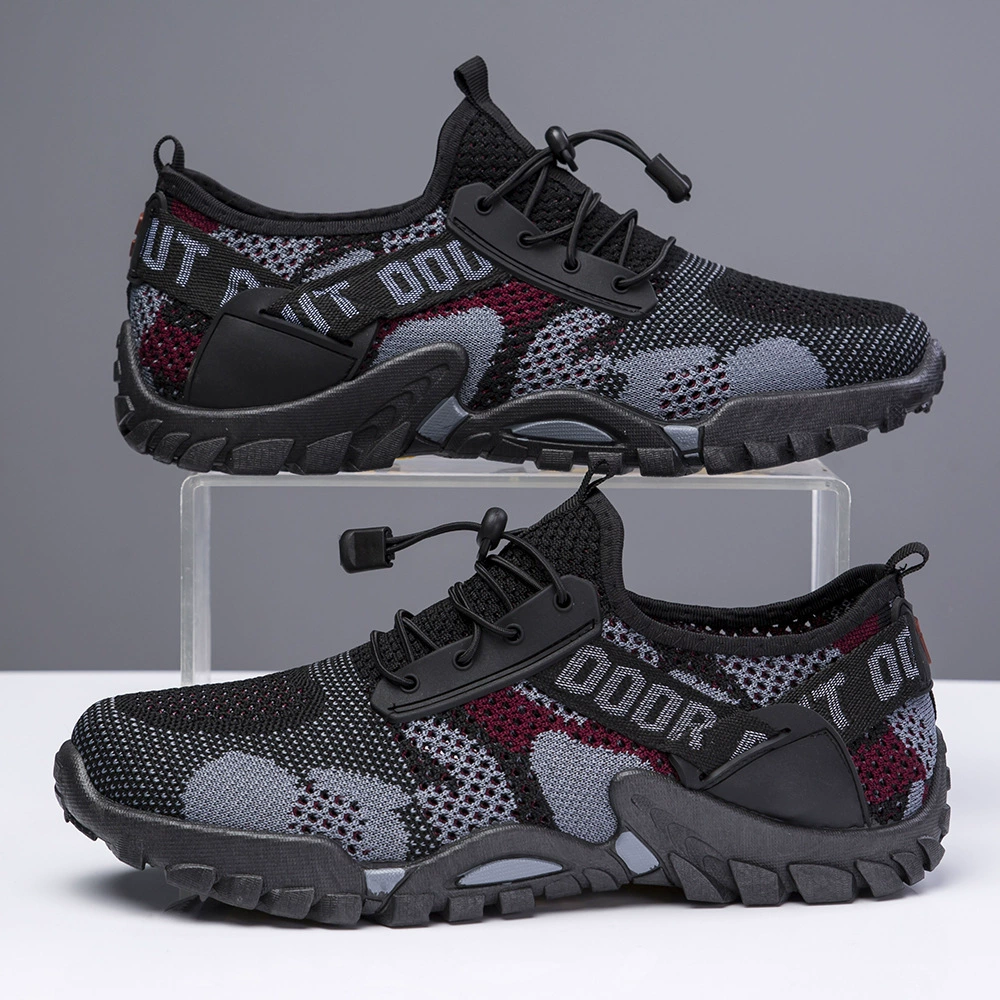 Мужская обувь 2025, новые спортивные камуфляжные походные туфли на открытом воздухе, дышащая нескользящая модная обувь, обувь для рыбалки, плавания, обувь для прогулок, оптовая продажа