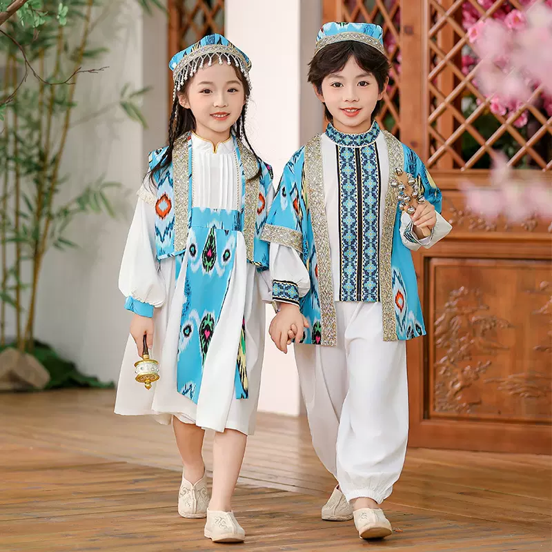 儿童民族风服装异域风情演出服2025春秋新款男女童中国风超仙汉服