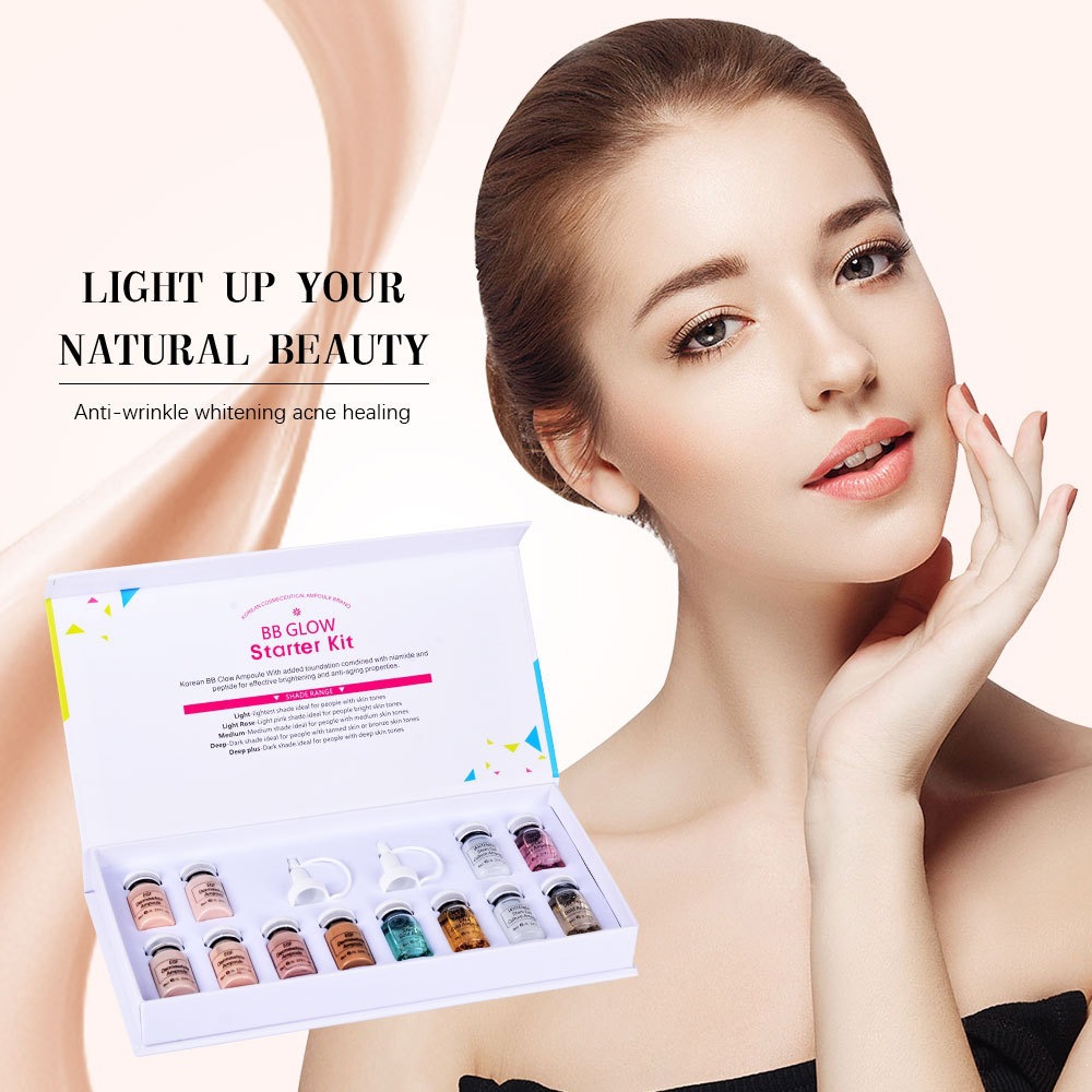 Micro-needle Rejuvenating Foundation Serum Set, BB GLOW Foundation, Korean-style Semi-Rejuvenating Foundation