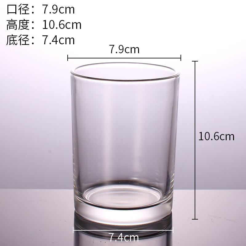 卸売透明ガラスキャンドルカップ diy アロマキャンドルカップキャンドルホルダー正方形ラウンドキャンドルカップロゴ付き|undefined