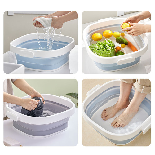 Collapsible Basin Household Portable Extra Large Student Dorm Outdoor Travel Silicone Foldable Face Foot Basin