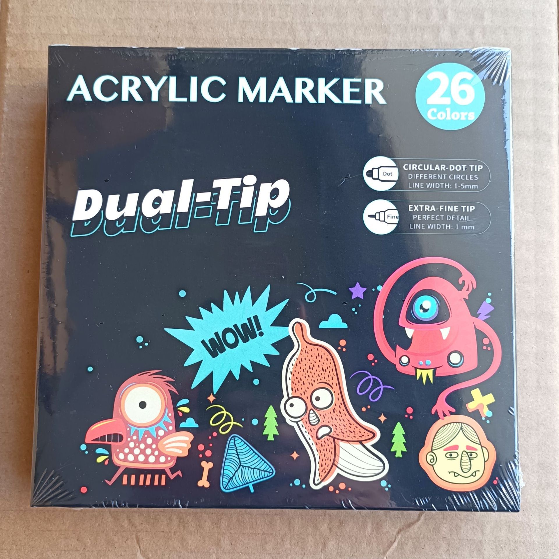 Extensión acrílica transfronteriza, doble cabezal, color apilable, bolígrafo acrílico a base de agua, pincel de pintura de color, juego de bolígrafo Dudu