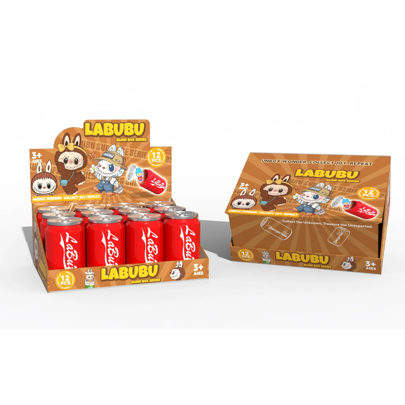 Keychain blind-box can (K-POP) collectible, pull-tab soda can design, random 1PC or 12PC display