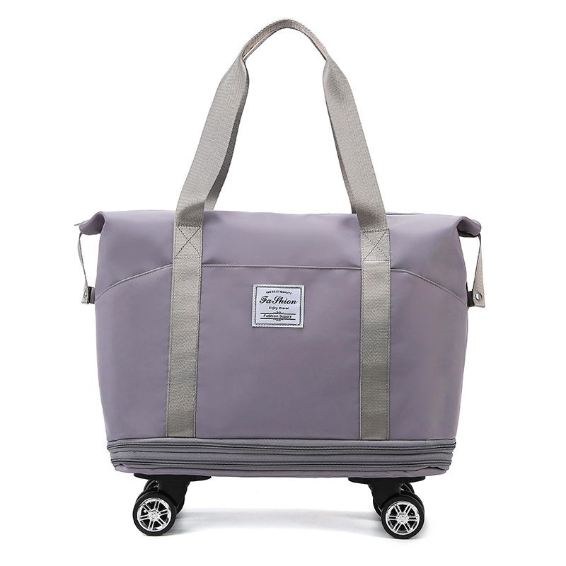 Bolsa de viaje de gran capacidad, rueda universal, bolsa de fitness deportiva extensible de doble capa portátil, bolsa de almacenamiento de viaje de viaje de corta distancia