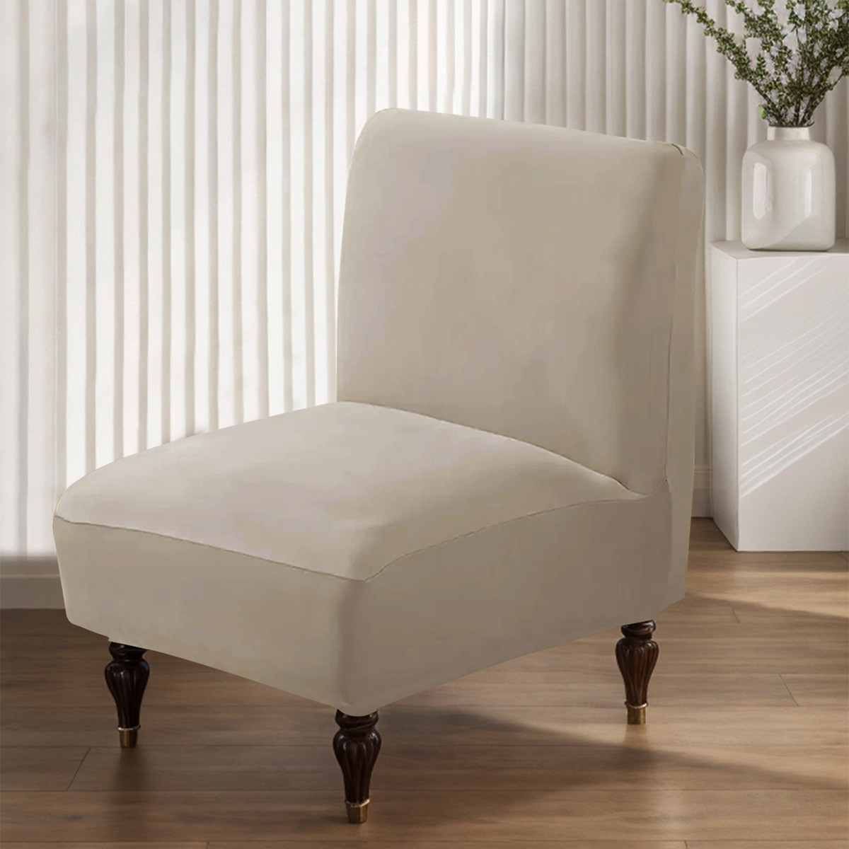 Nuevo transfronterizo 75D seda de leche impermeable taburete grueso cubierta elástica cubierta de silla de hotel de color sólido universal cubierta de sofá único