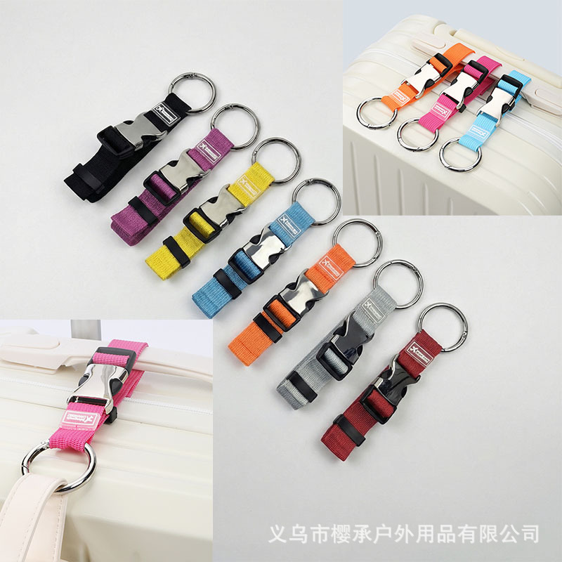 Luggage Trolley Case Jacket Anti-Theft Strap Detachable Hanging Ring Portable Hook with External Hook Buckle