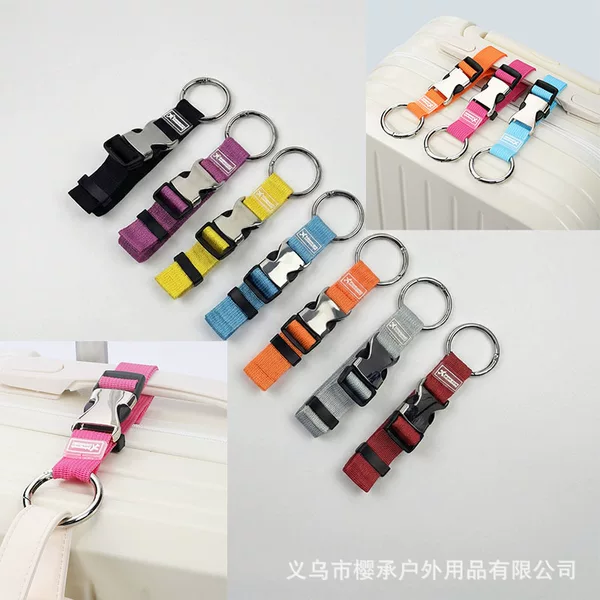 Luggage Trolley Case Jacket Anti-Theft Strap Detachable Hanging Ring Portable Hook with External Hook Buckle