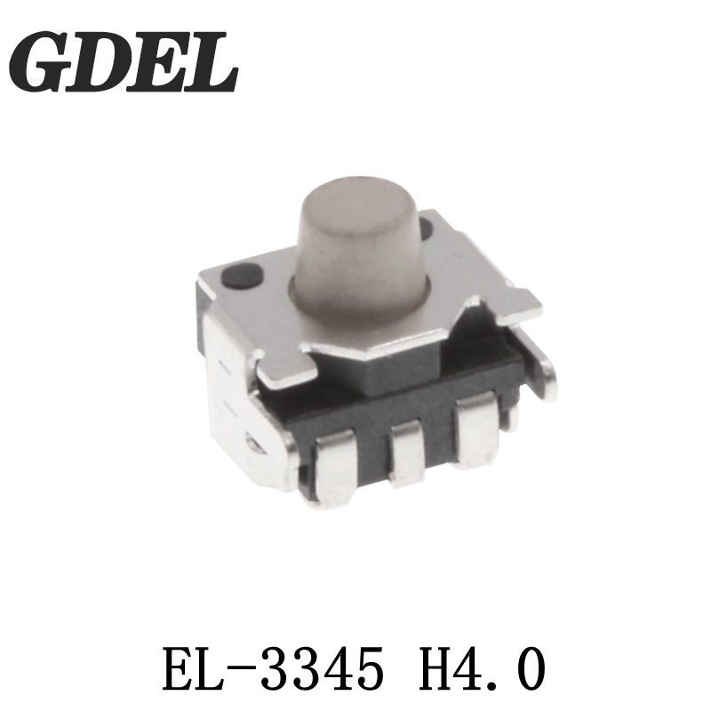 高寿命贴片按键开关GDEL3.3*4.5*4.0侧按轻触开关4.0高度笑脸开关