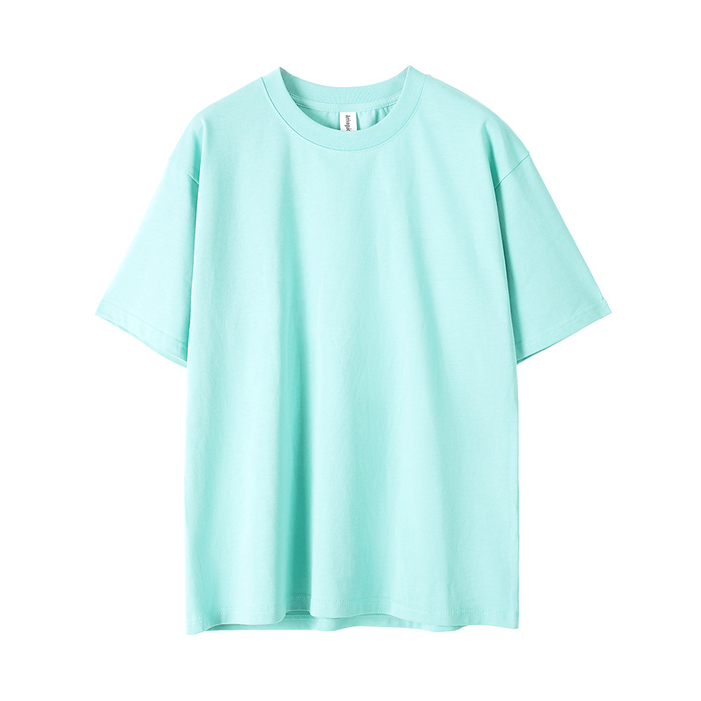 AG260 g 32 camisetas pesadas de algodón puro con hombros caídos, camiseta de manga corta de marca de moda suelta de gran tamaño personalizada