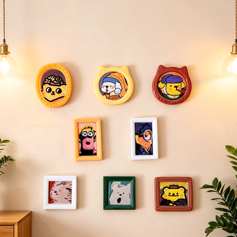 Original new product: famous painting animal photo frame, resin fridge magnet, DIY dollhouse decoration accessories, resin pendants wholesale