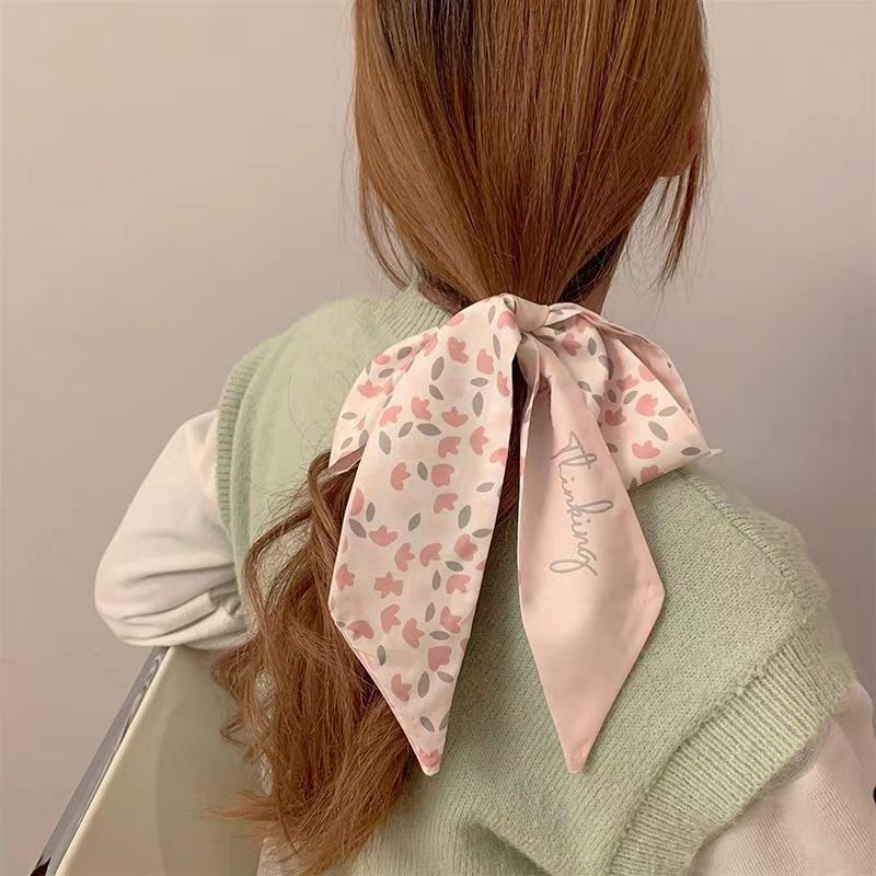 新商品の長条の小さいシルクのタオルのヘアバンドの女性の両面の優雅な紐付けのカバンのリボンのリボンのリボン|undefined
