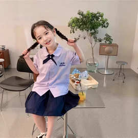 幼儿园园服一年级运动会小学生夏季班服套装儿童短袖毕业夏装校服