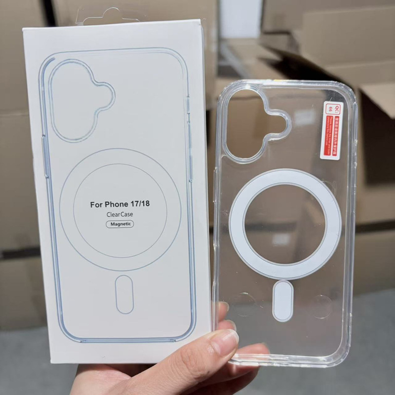 Strong Magnetic Magsafe Wireless Charging Transparent Acrylic Case for IPHONE Apple 17, 2-in-1 Anti-drop Phone Case Strong Magnetic Magsafe Wireless Charging Transparent Acrylic Case for IPHONE Apple 17, 2-in-1 Anti-drop Phone Case
