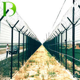 专业厂家直销刀片刺绳Y型护栏网边境防护网隔离栅机场围栏