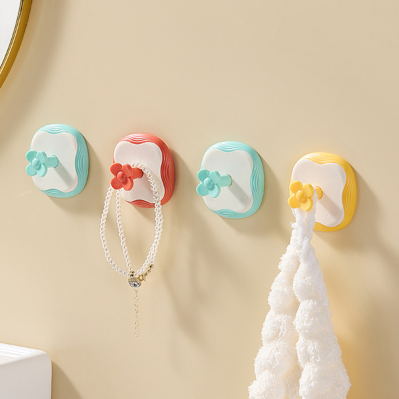 Flower Hook Dopamine Door Handle Window Hook Hair Tie Hook Bathroom Hook Behind Door Toilet Multifunctional