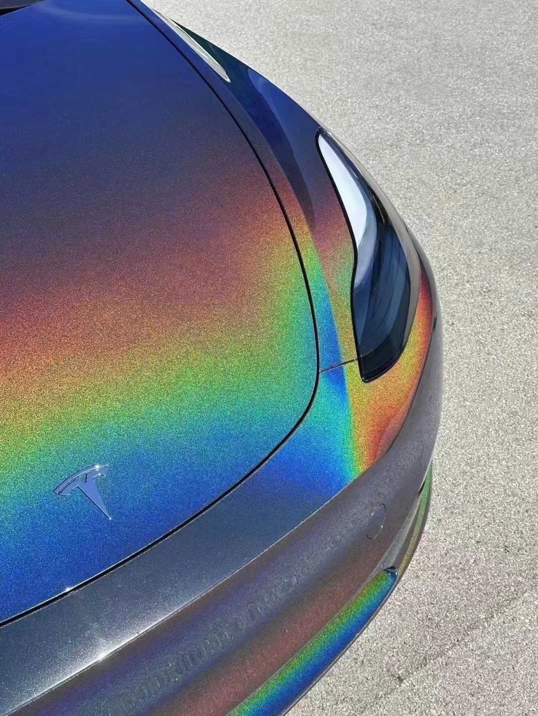 Car Color Changing Film Colorful Laser White Cross-Border Hot Selling Car Body Color Changing Film Gorgeous Gray Can Be Cut Factory Direct Sales